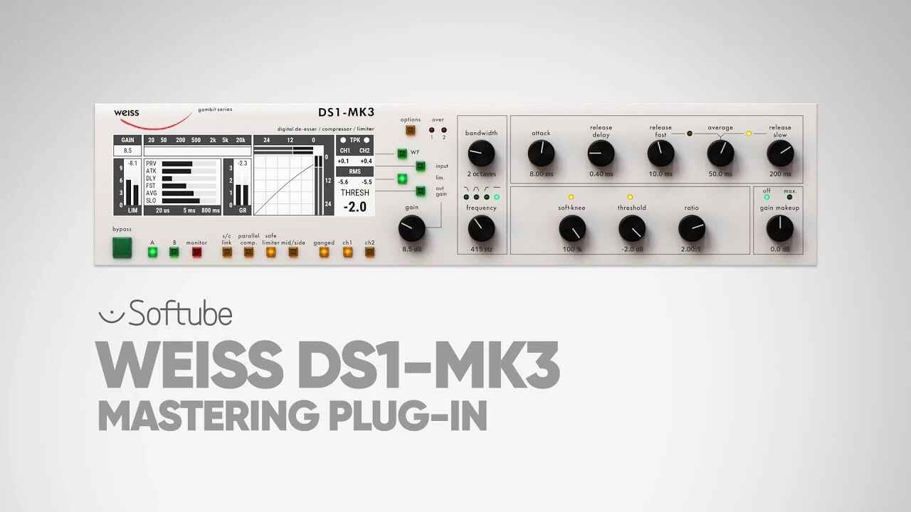 Softube Weiss DS1-MK3 - Mastering Suite